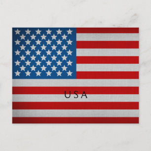 USA Flag Postcard