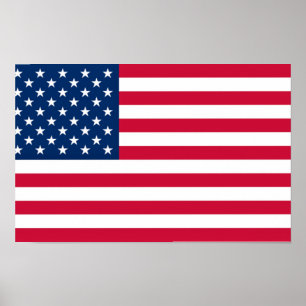 USA Flag Poster United States of America