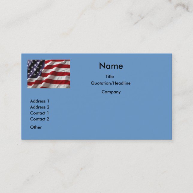 USA Flag Profile Card #6 (Front)