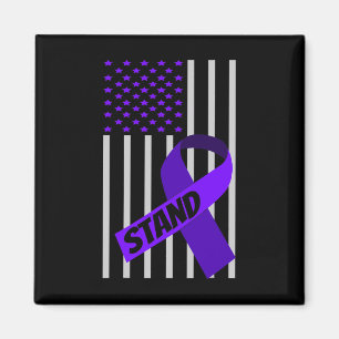 Usa Flag Purple Ribbon Products Opioid Overdose Aw Magnet