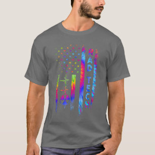 USA Flag Radiology Tech Rad Skeleton Thumb, XRay W T-Shirt