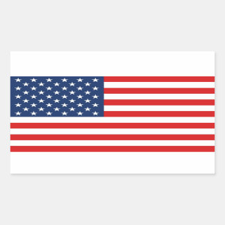 USA FLAG RECTANGULAR STICKER