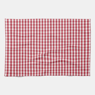 USA Flag Red and White Gingham Checked Tea Towel