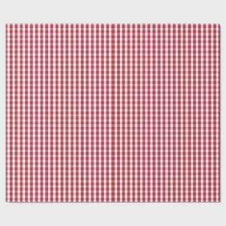 USA Flag Red and White Gingham Checked Wrapping Paper