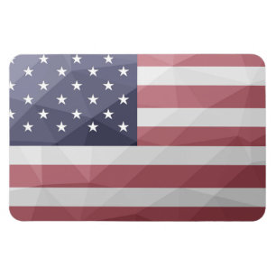 USA flag Red White Blue America Geometric Mesh Magnet