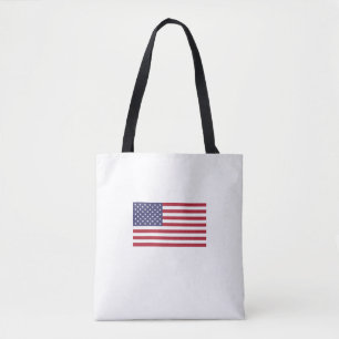 USA flag red white blue patriotic tote bag