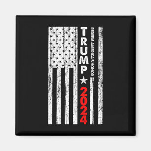 Usa Flag Redeem America's Honor Trump 2024 Magnet