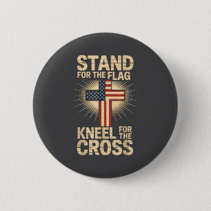 Usa Flag Religious Quote Christian Faith 6 Cm Round Badge