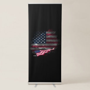 USA flag Retractable Banner