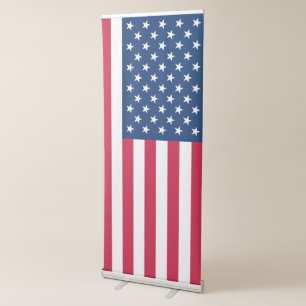 USA Flag Retractable Banner