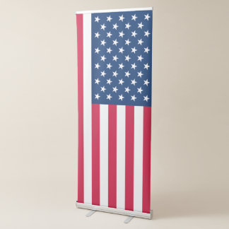 USA Flag Retractable Banner