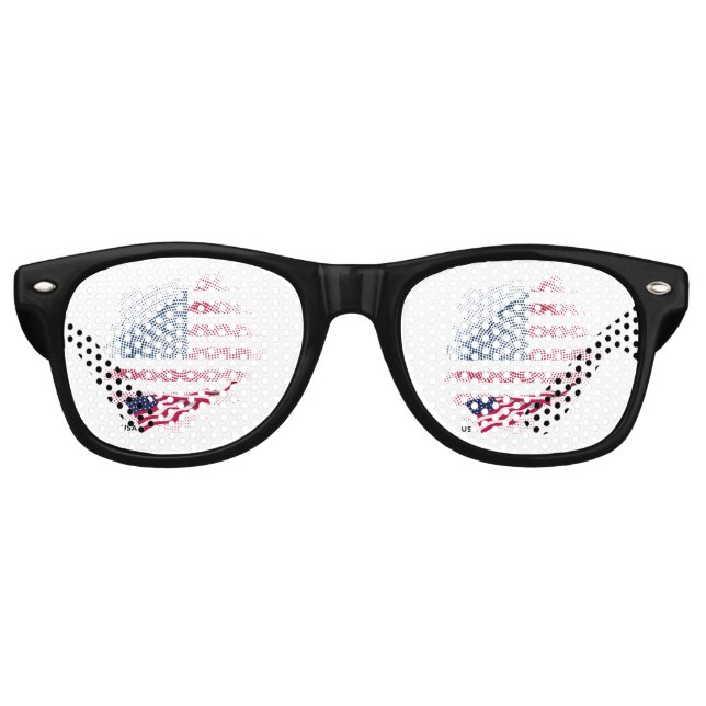 USA flag Retro Sunglasses (Front)