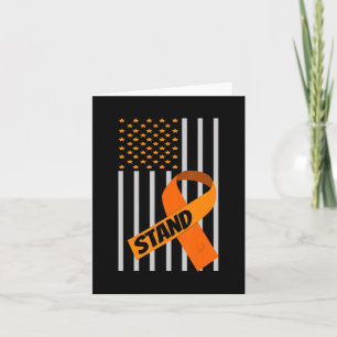 USA Flag Ribbon Leukaemia Awareness Family Suppor Card