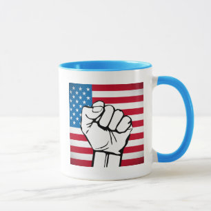 USA Flag   Rising Fist Mug