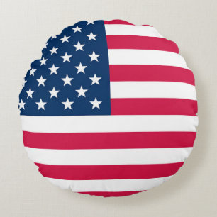 USA Flag Round Cushion