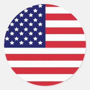 USA flag rounded sticker