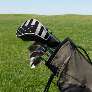 USA flag Rustic Wood Black White Patriotic America Golf Head Cover