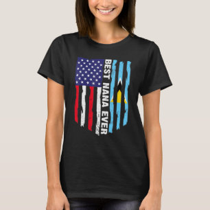 Usa Flag & Saint Lucia Flag Best Nana Ever T-Shirt