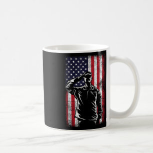 Usa Flag Salute Memorial Day  Coffee Mug