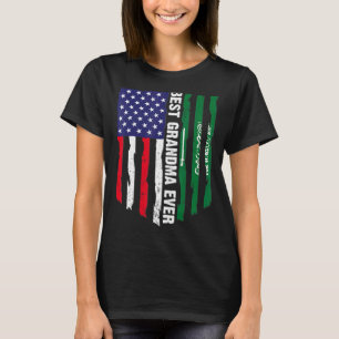 Usa Flag & Saudi Arabia Flag Best Grandma Ever T-Shirt