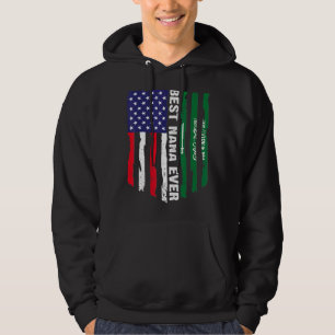 Usa Flag & Saudi Arabia Flag Best Nana Ever Hoodie