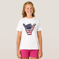 USA flag Shaka sign