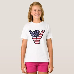 USA flag Shaka sign T-Shirt