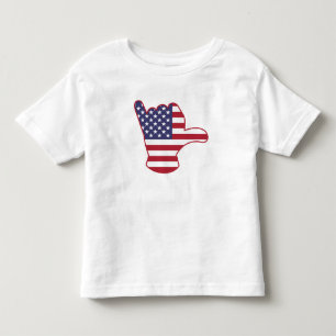 USA flag Shaka sign Toddler T-Shirt