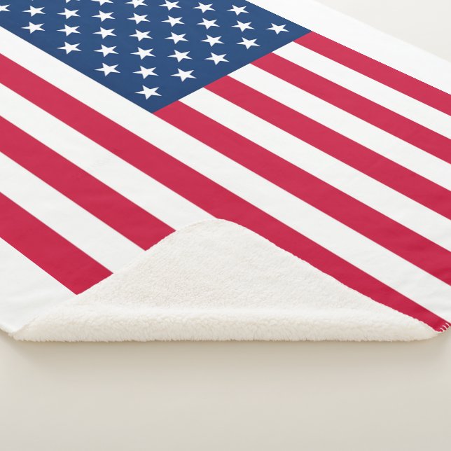USA Flag Sherpa Blanket - Patriotic (3/4)