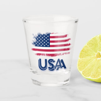 USA Flag  Shot Glass