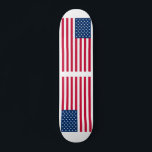 USA Flag Skateboard United States of America<br><div class="desc">USA - United States of America - Flag - Patriotic - Independence Day - July 4th - Customisable - Choose / Add Your Unique Text / Colour / Image - Make Your Special Gift - Resize and move or remove and add elements / image with customisation tool. You can also...</div>