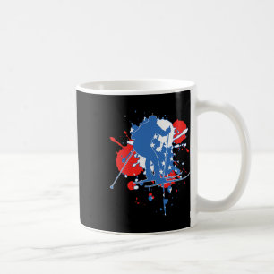 Usa Flag Skier - American Cross Country Skiing For Coffee Mug