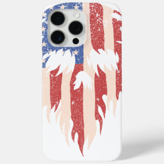 USA Flag Skull Beard | Distressed Patriotic Design iPhone 15 Pro Max Case