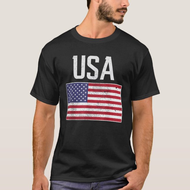 USA Flag Soccer America Men Women Kids Boys Girls T-Shirt (Front)