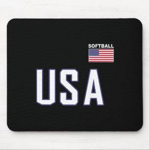 Usa Flag Softll Pocket Team Jersey Gift Top Tee Mouse Mat