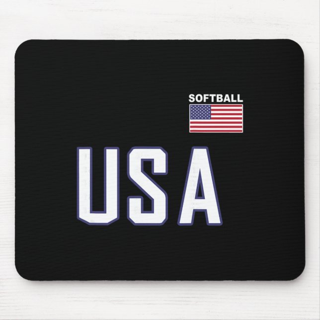 Usa Flag Softll Pocket Team Jersey Gift Top Tee  Mouse Mat (Front)