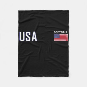 Usa Flag Softll Team Equipment Women Men Softll Fleece Blanket