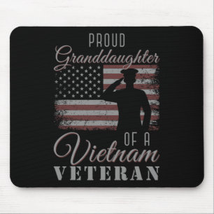 Usa Flag Soldier Proud Granddaughter Of A Vietnam Mouse Mat