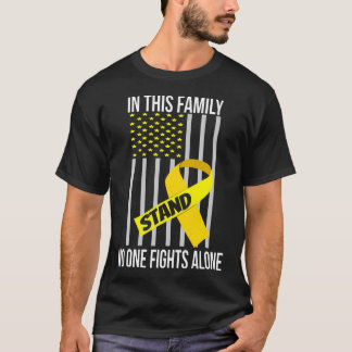 Usa Flag Spina Bifida Ribbon Spina Bifida Awarenes T-Shirt