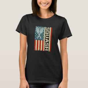USA Flag squash rackets for playing squash T-Shirt