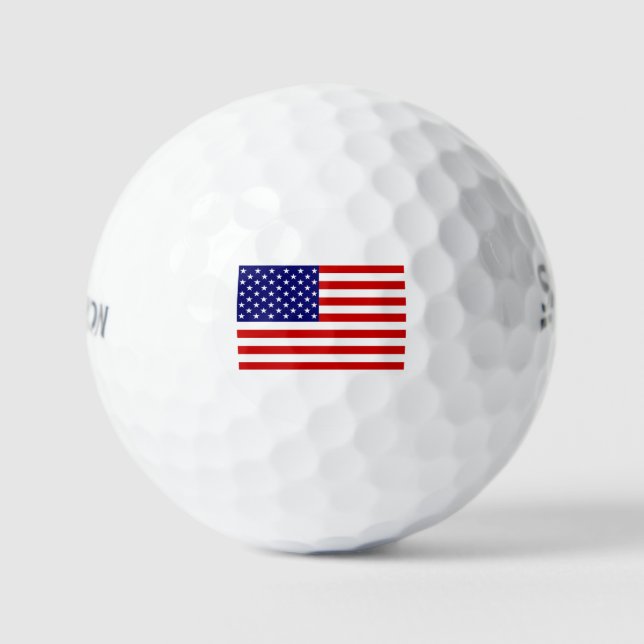 USA Flag ssf gbcnt Golf Balls (Front)
