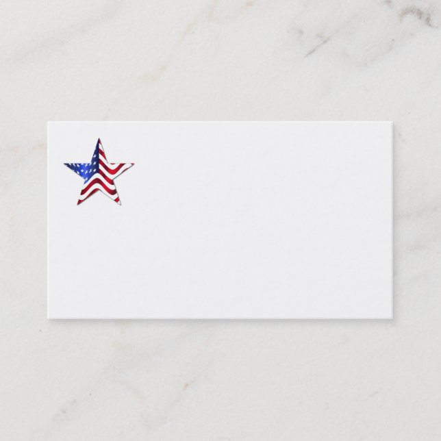 Usa Flag Star Business Cards (Front)