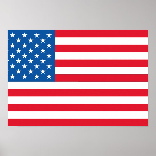 USA Flag stars and stripes Poster (Front)