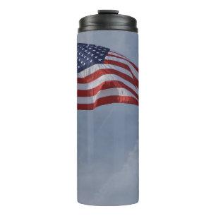 USA Flag Stars Stripes Patriotic Personalise Thermal Tumbler