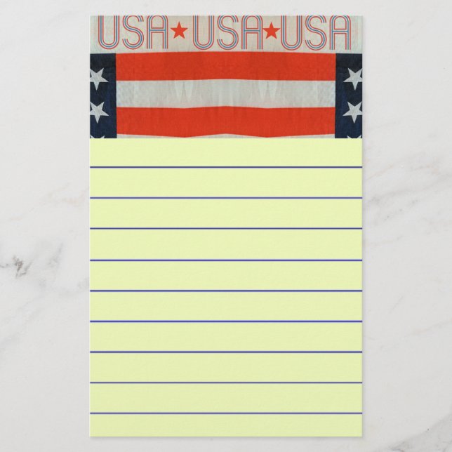 USA Flag Stationery (Front)