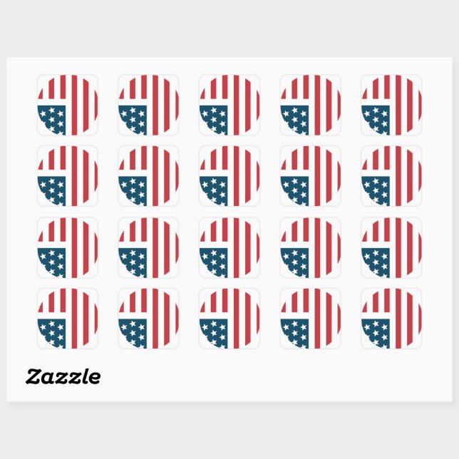 USA Flag Stickers (Sheet)