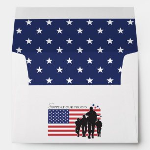 USA Flag - Support Our Troops Envelope