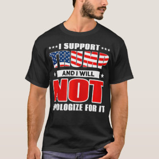 USA Flag Support Trump  T-Shirt