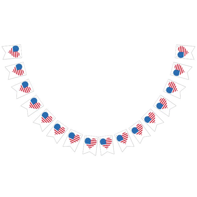 Usa Flag Swallowtail Party Bunting Banner (All)