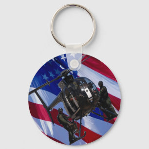 USA FLAG SWAT HELICOPTER KEY RING